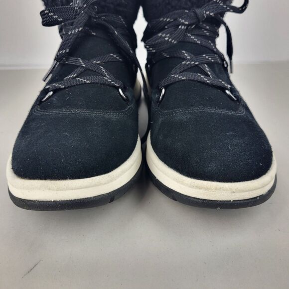 UGG Lakesider Heritage Black Suede Lace Up Mid Top Winter Boots 6.5 - Picture 6 of 11